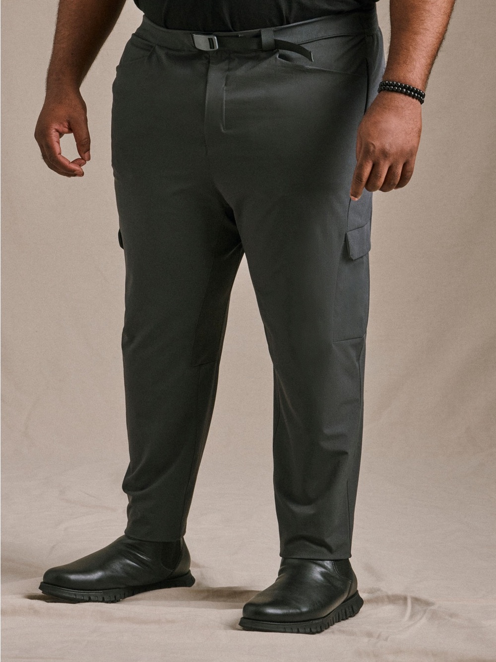 One Bone Men’s Charcoal Nylon Cargo Pants Relaxed Utility Size E (45-49) 3XLT